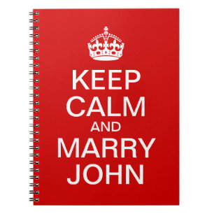 赤 Keep Calm and Marry 花婿 ノートブック