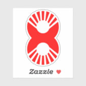 赤(R) 8 シール (シート)