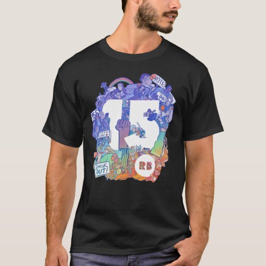 赤(&X) 27;s 15番目の誕生日アクラシックートワークT-Sh Tシャツ (正面)