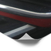 赤BMW 635 CSiグリル（ツイン腎臓） ポスター (角)