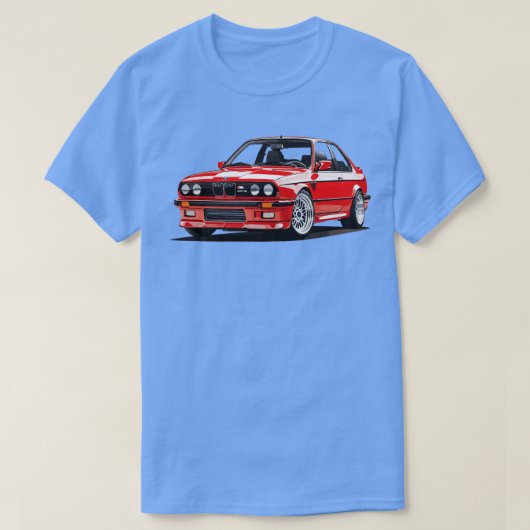 赤Bmw M3 E30 Tシャツ (デザイン正面)