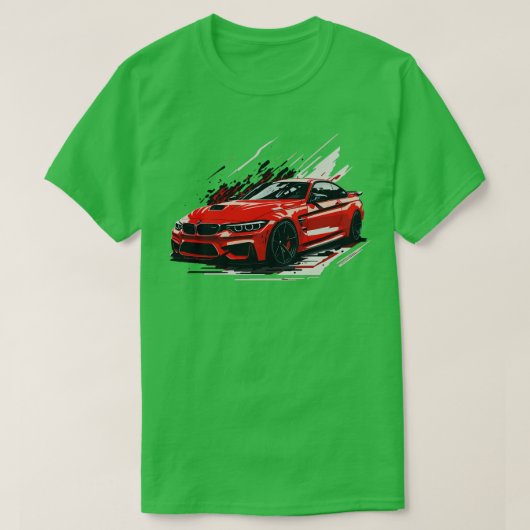 赤BMW M4 Tシャツ (デザイン正面)