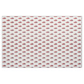 赤C6コルベット手描きスケッチ生地 ファブリック (ヤード)