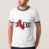 赤Calexit -カリフォルニア出口- - Tシャツ (正面)