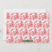 赤Chinoiserieクリスマスフォトカード シーズンカード (裏面)