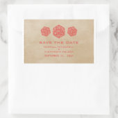 赤D20グランジサイコロゲーマー日付ステッカーを保存 長方形シール (バッグ)