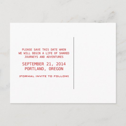 赤D20サイコロゲーマー日付はがきを保存 案内ポストカード (裏面)