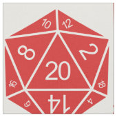 赤D20サイコロファブリック ファブリック (クローズアップ)