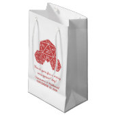 赤D20サイコロ結婚抱き枕 スモールペーパーバッグ (正面アングル)