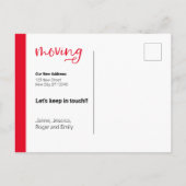 赤Dachshund Dog in Boxはがき ポストカード (裏面)