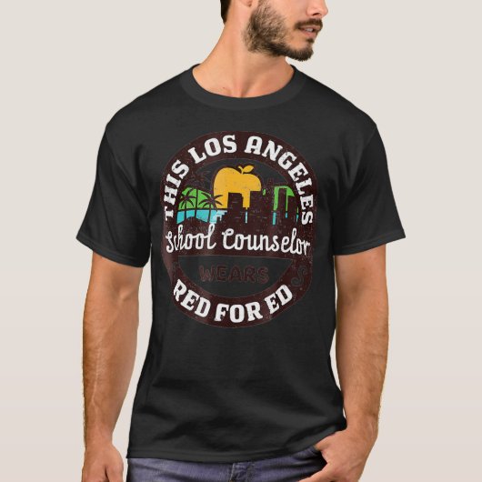 赤EdロサンゼルスCAスクールカウンセラーT Tシャツ (正面)