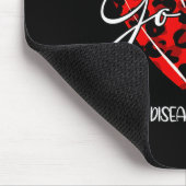 赤for子宮ハート病認識度月レオパ マウスパッド (コーナー)