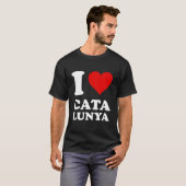 赤He I Love Catalunya Tシャツ (正面フル)
