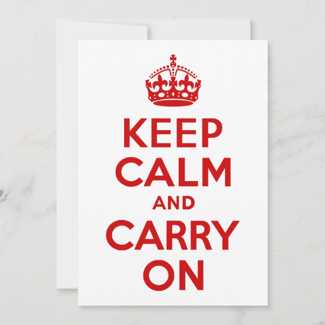 赤Keep Calm and Carry On (正面)