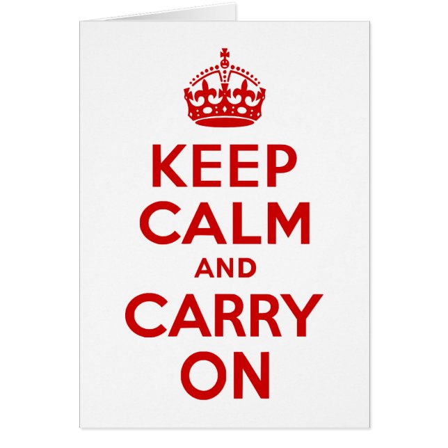 赤Keep Calm and Carry On (正面)