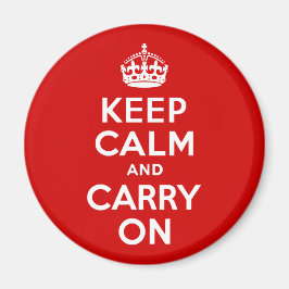 赤Keep Calm and Carry On マグネット