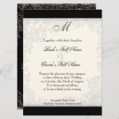 赤nホワイトチューリストライプのップ – 結婚式招待状 招待状 (正面/裏面)