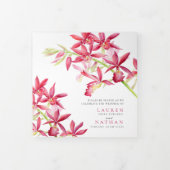 赤Phaiocalanthe宝石の蘭の水結婚色の 三つ折りプログラム (カバー)