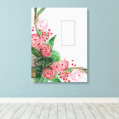 赤Rosas非対称 キャンバスプリント (インサイチュ (ウッドフロア))