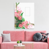 赤Rosas非対称 キャンバスプリント (インサイチュ (リビング))
