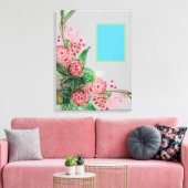 赤Rosas非対称 キャンバスプリント (インサイチュ (リビング))