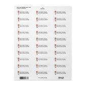 赤Tシャツとギフトの女性のカーボーイ ラベル (フルシート)