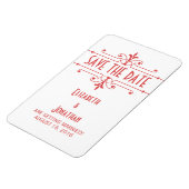 赤v2飾ファンシーり日付磁石を保存 マグネット (左側)