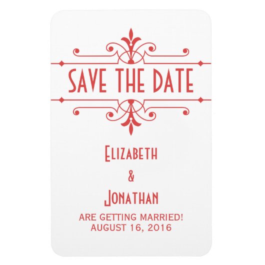 赤v2飾ファンシーり日付磁石を保存 マグネット (縦)