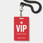 赤VIPアクセス識別VIPラウンジ バッジ (正面（ネックストラップ付）)
