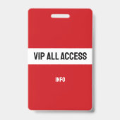 赤VIPアクセス識別VIPラウンジ バッジ (裏面)