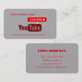 赤YouTubeチャンネル , YouTuber 名刺