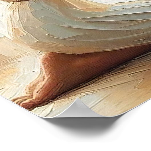 赦され、クリスチャン絵を描ズ、イエスと女 ポスター (角)