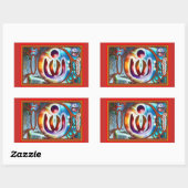 赦しの普遍的なシンボル 長方形シール (シート)