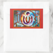 赦しの普遍的なシンボル 長方形シール (バッグ)