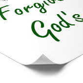 赦しは神の命令である – 赦しの引用文 ポスター (角)