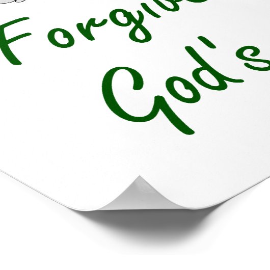 赦しは神の命令である – 赦しの引用文 ポスター (角)