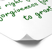 赦しを許すのは彼の頼正しい – 許す ポスター (角)