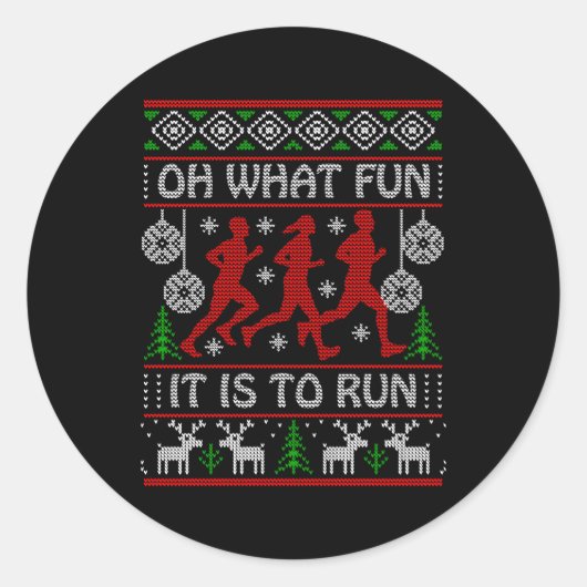 走おもしろいの醜いOh Wの醜い走 ラウンドシール (正面)