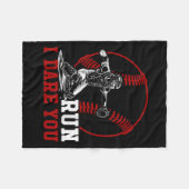 走おもしろい捕手の選手なら盗む フリースブランケット (正面(横))