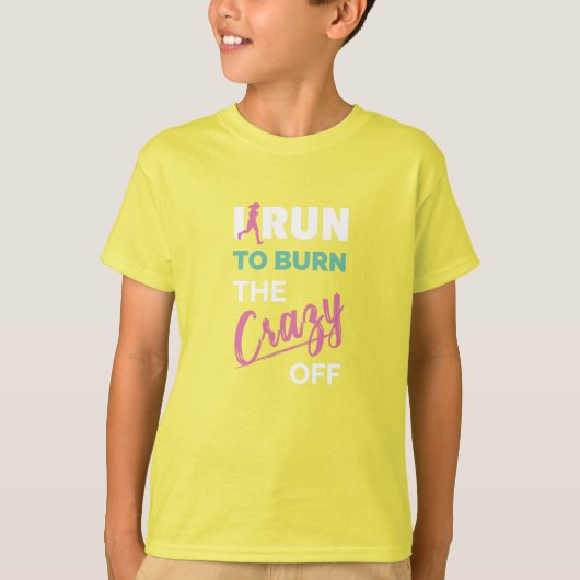 走おもしろい走は燃え熱狂するる Tシャツ (正面)