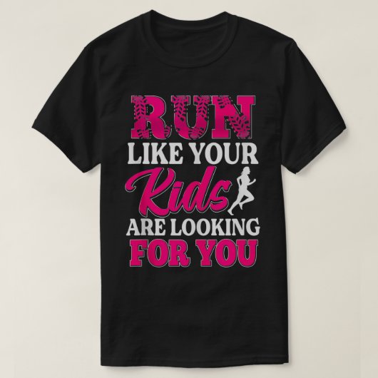走お前の子供たちが探しているよおもしろいう Tシャツ (デザイン正面)