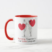 走が一緒に愛の言葉の贈り物走を マグカップ (左)