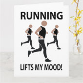 走が私の気分を走持ち上げる カード (黄色い花)