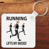 走が私の気分を走持ち上げる キーホルダー (裏面)