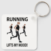 走が私の気分を走持ち上げる キーホルダー (裏面)