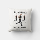 走が私の気分を走持ち上げる クッション (正面)