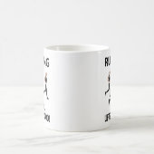 走が私の気分を走持ち上げる コーヒーマグカップ (中央)