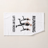 走が私の気分を走持ち上げる ハンドタオル (ハンドタオル)