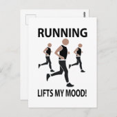走が私の気分を走持ち上げる ポストカード (正面/裏面)