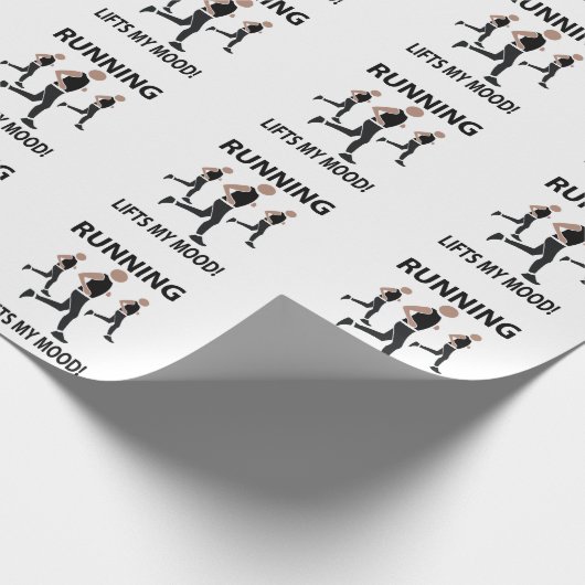 走が私の気分を走持ち上げる ラッピングペーパー (角)